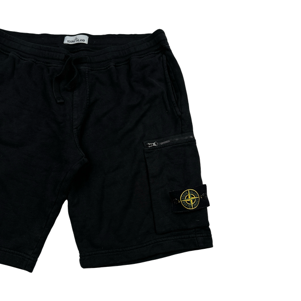 Stone Island 2017 Black Cotton Cargo Shorts - XL