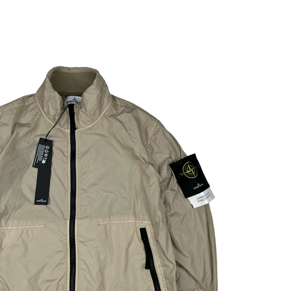 Stone Island 2023 Brown Garment Dyed Crinkle Reps Jacket - Medium