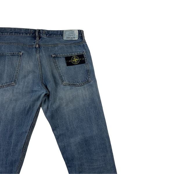 Stone Island Regular Fit Light Wash Denim Jeans - 33"