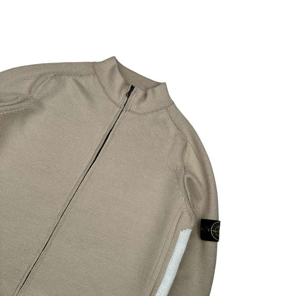 Stone Island 2003 Beige Silk Blend Vintage Knit Pullover - XL
