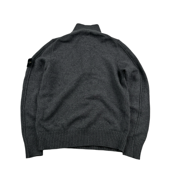 Stone Island 2017 Dark Green High Neck Knitted Jumper - Small