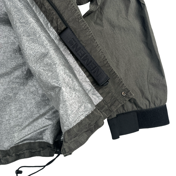 Nemen Grey Nylon Hooded Lightweight Jacket - Large