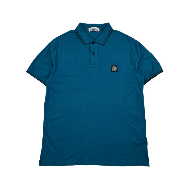 Stone Island 2018 Blue Short Sleeved Polo Top - XXL