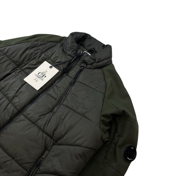 CP Company Khaki Hybrid Soft Shell Jacket - Large