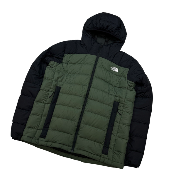 North Face Green/Black Down Filled Puffer Jacket - Large