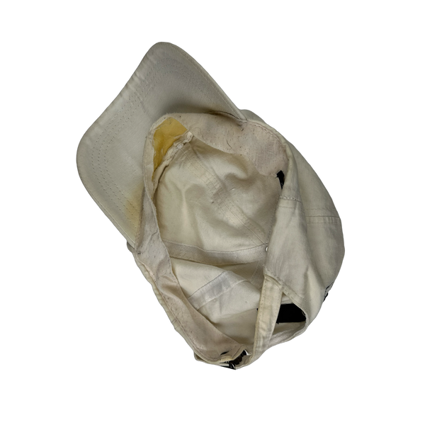 Stone Island Denims White Canvas Cotton Embroidered Cap