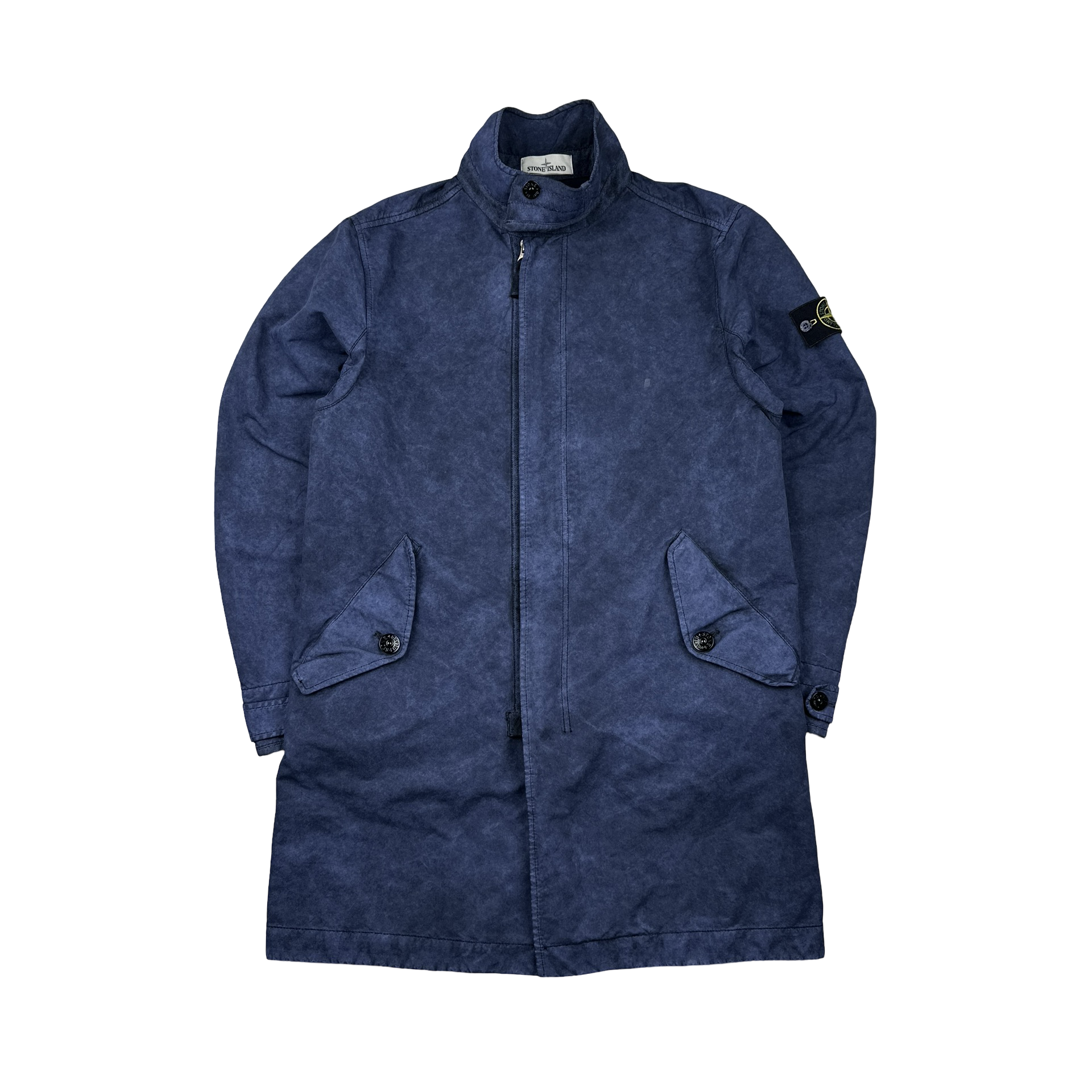 Stone Island Blue David TC Dust Colour Treatment Jacket - Large