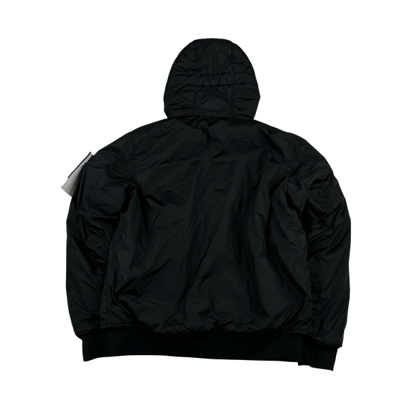 Stone Island 2024 Black Crinkle R-NY Primaloft Jacket - Medium
