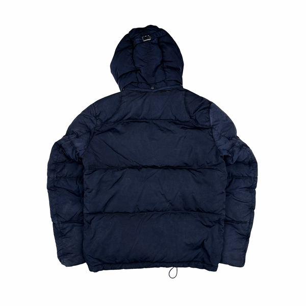 CP Company Blue Down Filled Frosted Nylon Puffer Jacket - Large