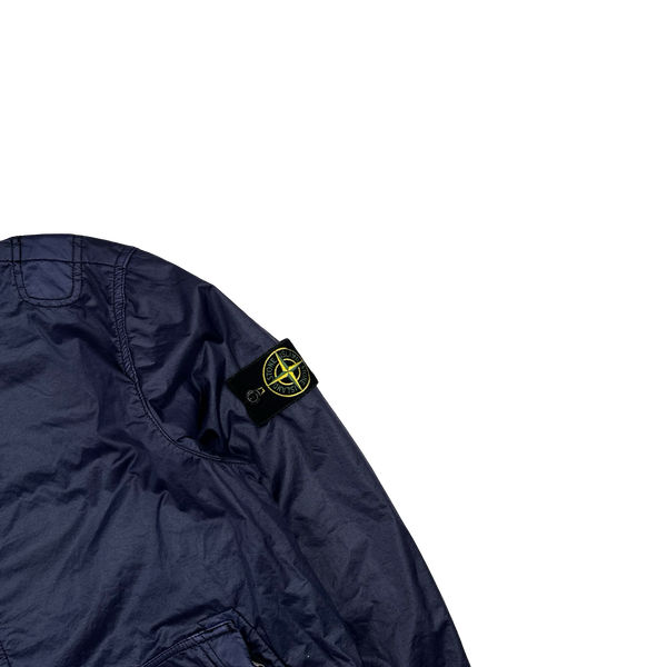 Stone Island 2018 Navy Lamy Flock Hooded Jacket - Medium
