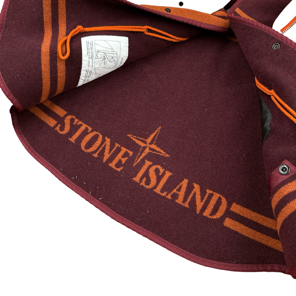 Stone Island 2019 Orange David TC Blanket Lined Fishtail Parka Jacket - Medium