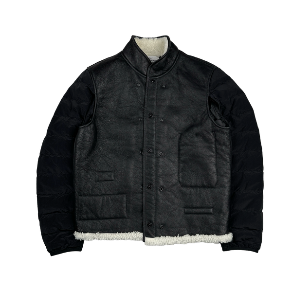 Stone Island Felted Wool Sheepskin Dutch Rope Down Jacket - Medium