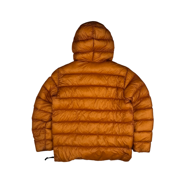 CP Company Orange DD Shell Hooded Pullover Puffer Smock - Large