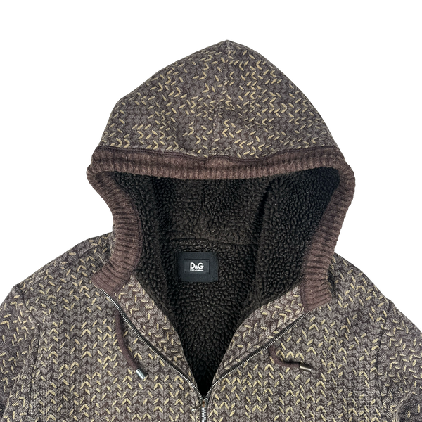 Dolce & Gabbana Vintage Heavyweight Cotton Zipped Fleece Hoodie - Large