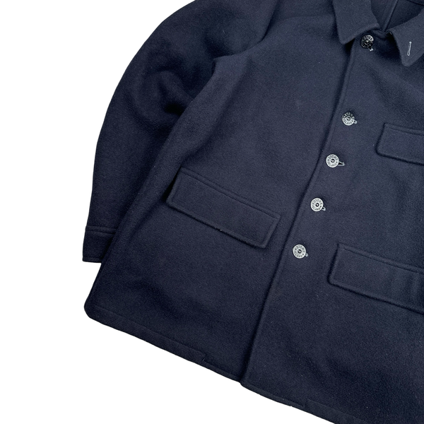 Stone Island 2003 Vintage Wool Trench Coat Jacket - XL