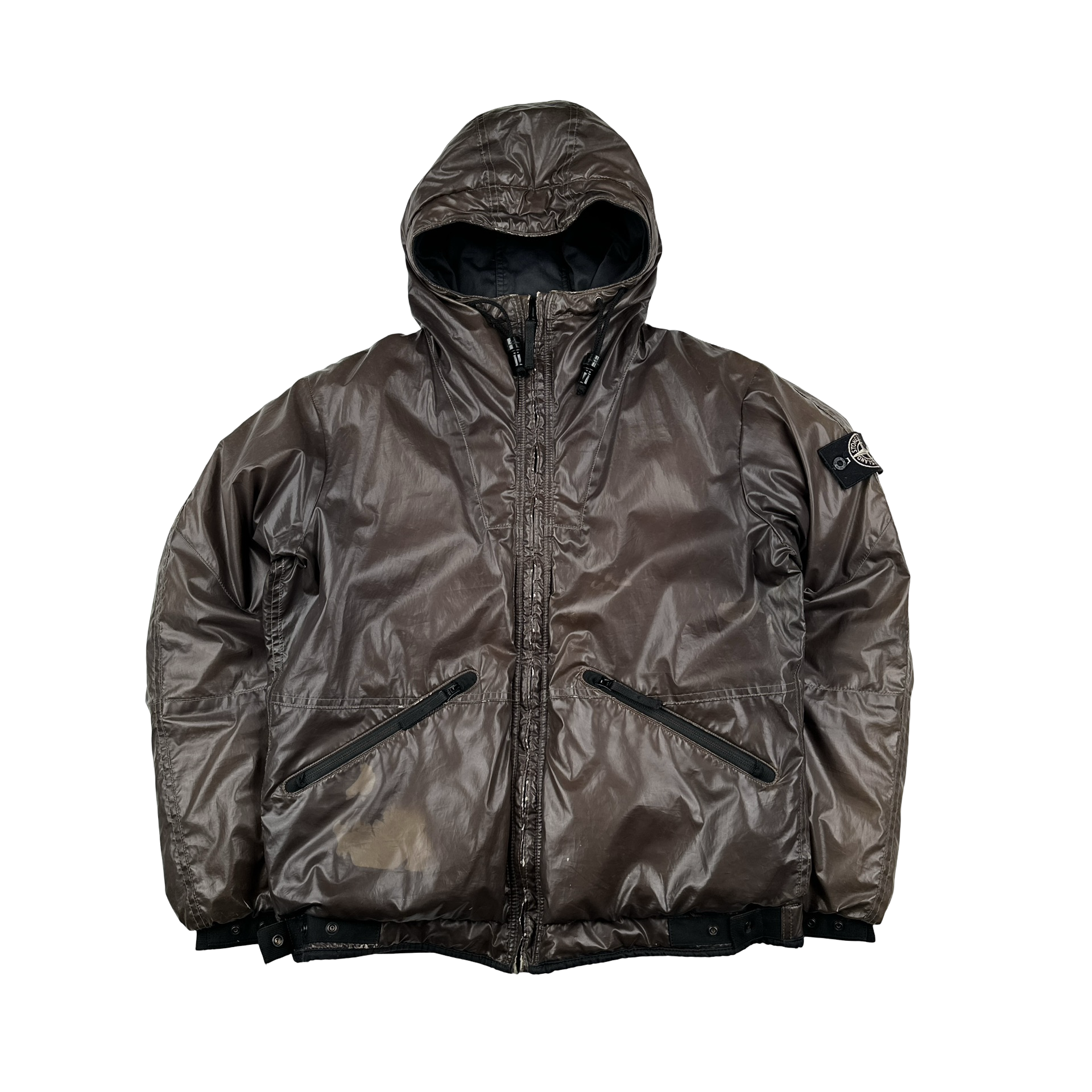 Stone Island 2010 Brown/Beige Colour Changing Ice Jacket - Medium 