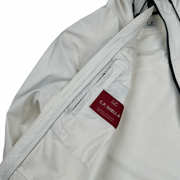 CP Company White Shell R Goggle Jacket - Large