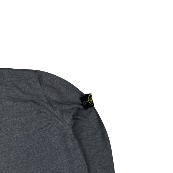 Stone Island 2020 Charcoal Grey Merino Wool Crewneck Jumper - 3XL