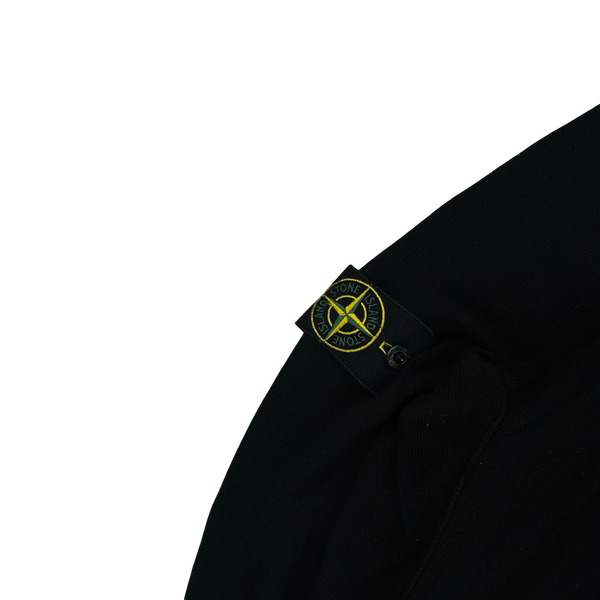Stone Island 2024 Black Knit Zipped Hoodie - XL