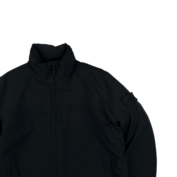 Stone Island 2018 Black Down Filled Tank Shield Ghost Piece Jacket - XXL