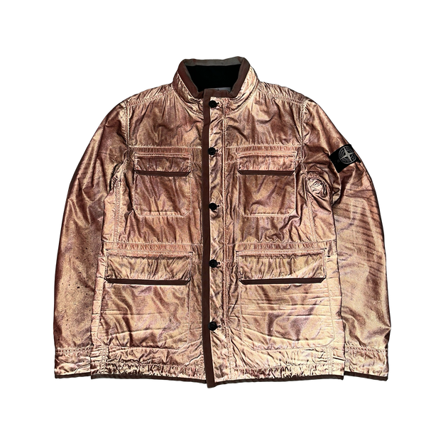 Stone Island 2012 Red Liquid Reflective Field Jacket - XL