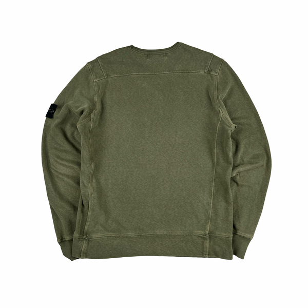 Stone Island 2014 Washed Green Crewneck Jumper - Medium
