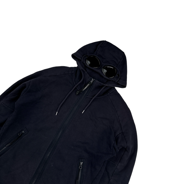 CP Company Navy Goggle Cotton Hoodie - Small