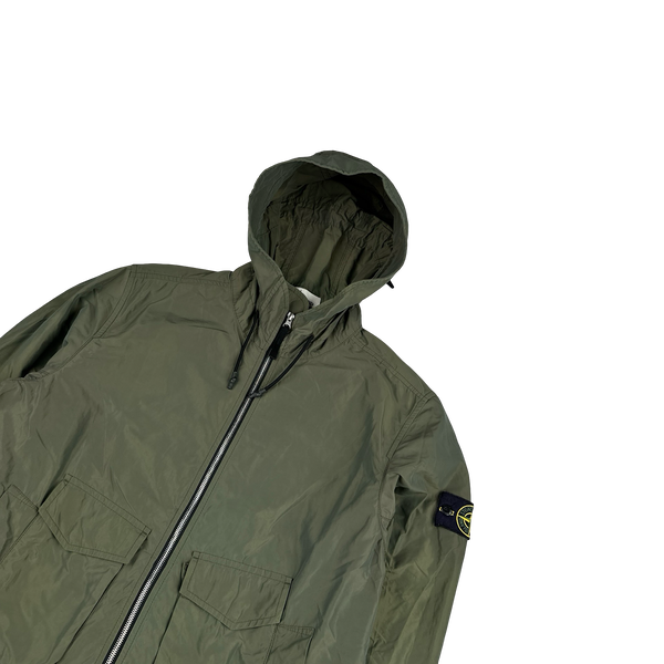 Stone Island 2021 Khaki Micro Reps Parka Jacket - Large