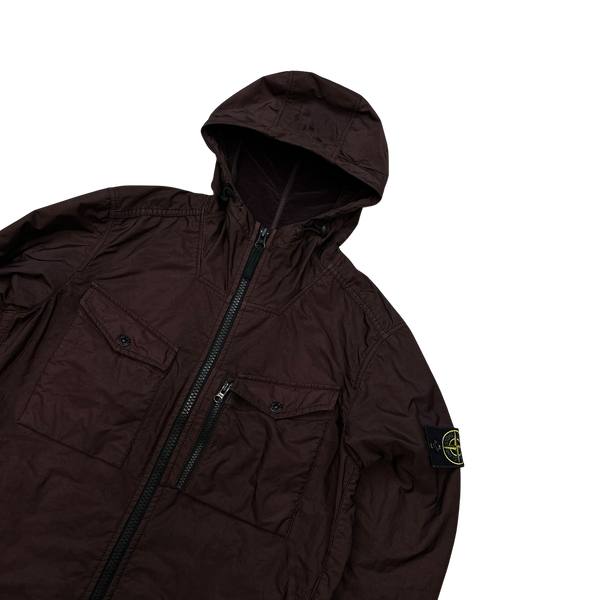 Stone Island 2015 Burgundy Lamy Flock Jacket - Medium
