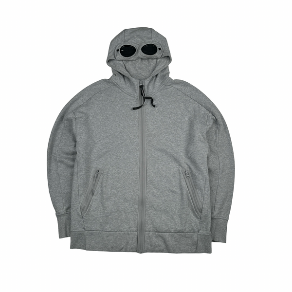 CP Company Grey Cotton Goggle Hoodie - XL