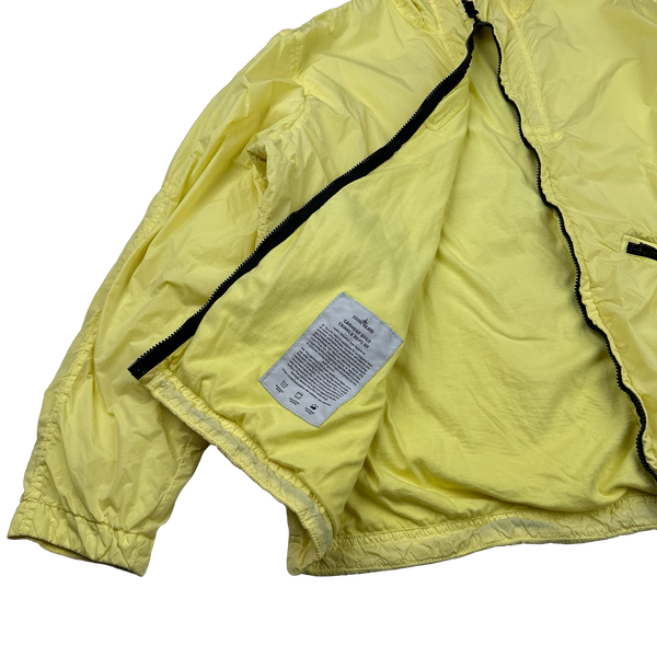 Stone Island 2019 Yellow Garment Dyed Crinkle Reps NY Jacket - 3XL