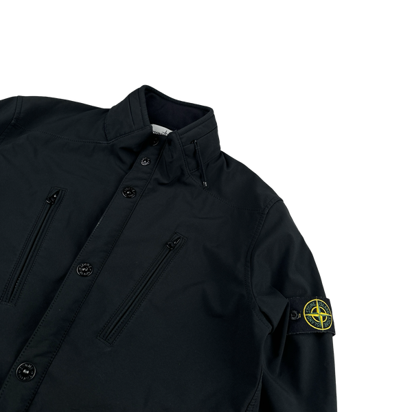 Stone Island 2015 Black Fleece Lined Soft Shell - Large