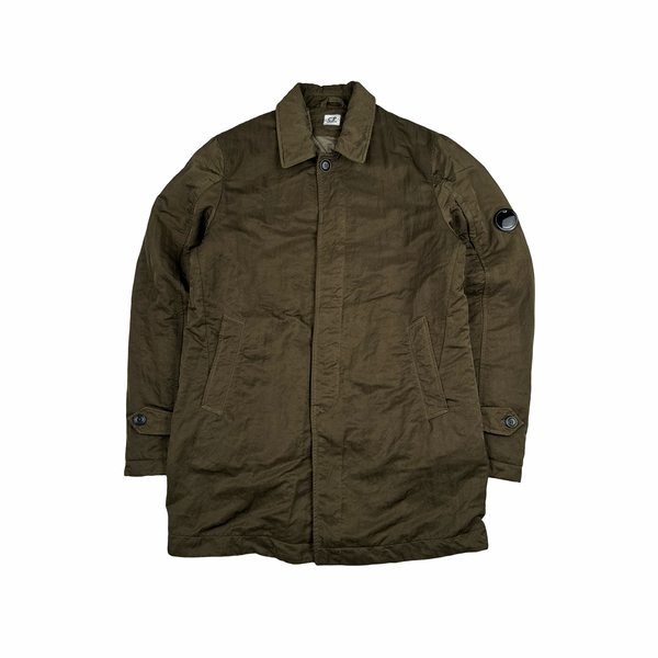 CP Company Khaki Nylon B Shimmer Lens Viewer Collared Jacket - Large