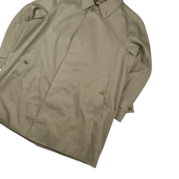 Burberry Nova Check Lined Tan Trench Coat - XXL