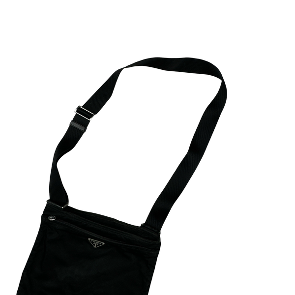 Prada Black Nylon Emblem Side Bag