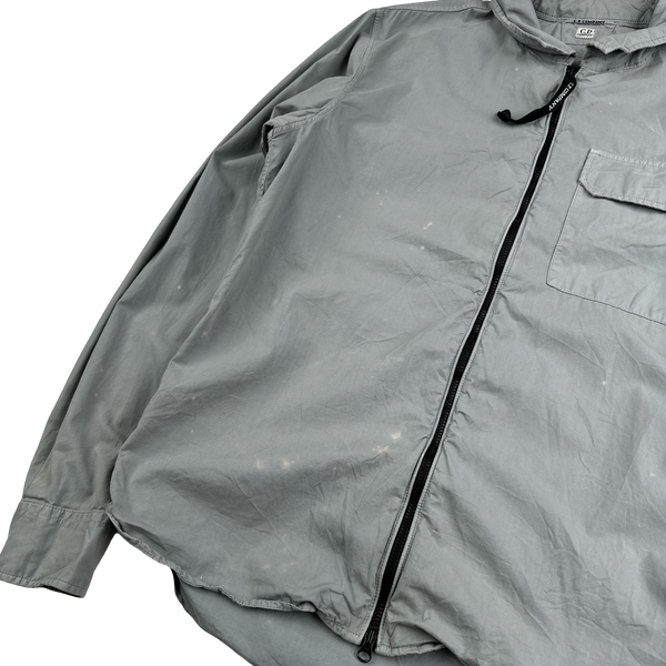 CP Company Grey Cotton Overshirt - Medium