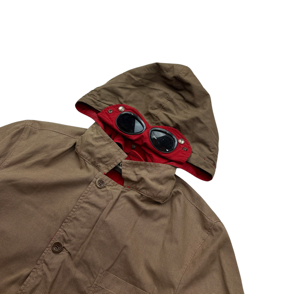 CP Company Reversible Red/Checked Goggle Jacket - Large