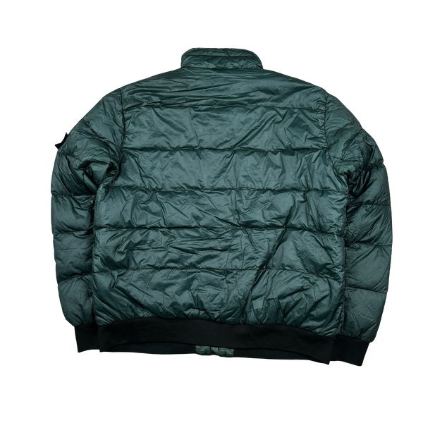 Stone Island 2013  Emerald Green Garment Dyed Puffer Jacket - XXL