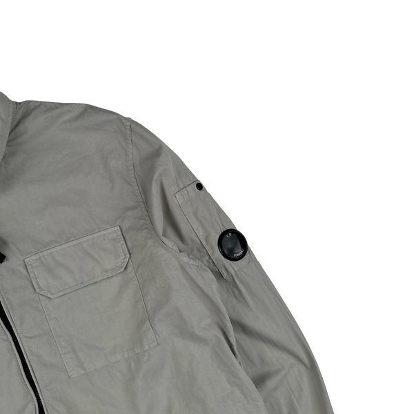 CP Company Grey Cotton Overshirt - Large