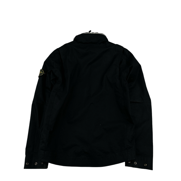 Stone Island 2007 Black Ventile Waterproof Jacket - Small