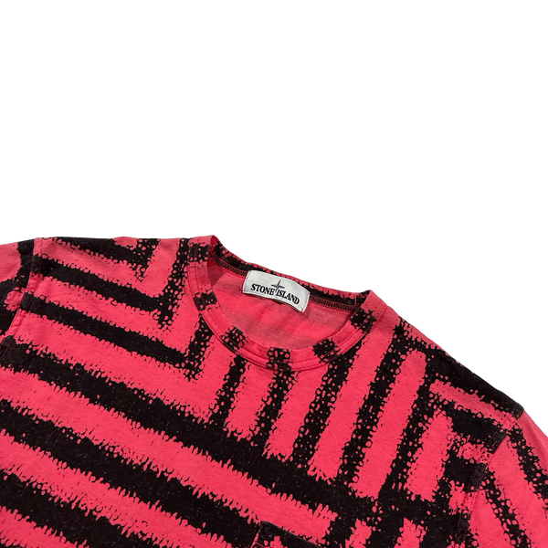 Stone Island 2014 Pink Maze Grid T Shirt - Large