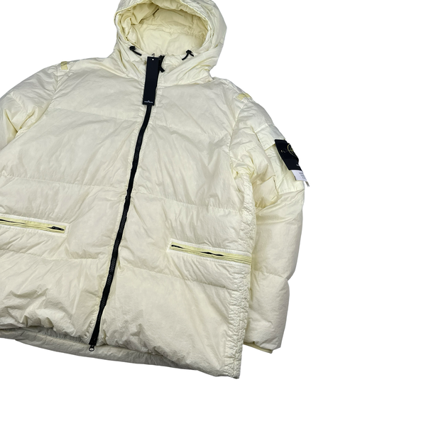Stone Island 2022 Yellow Crinkle R-NY Down Puffer Jacket - 3XL