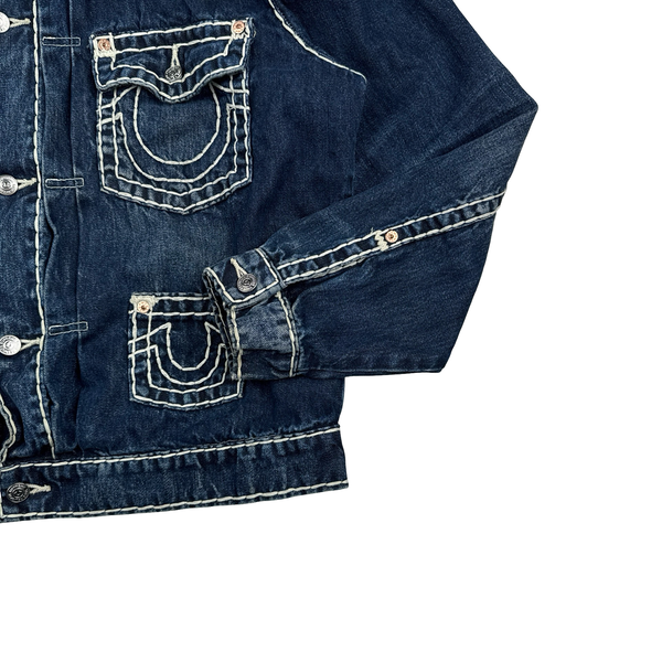 Supreme X True Religion Blue Contrast Stitch Denim Jacket - Medium