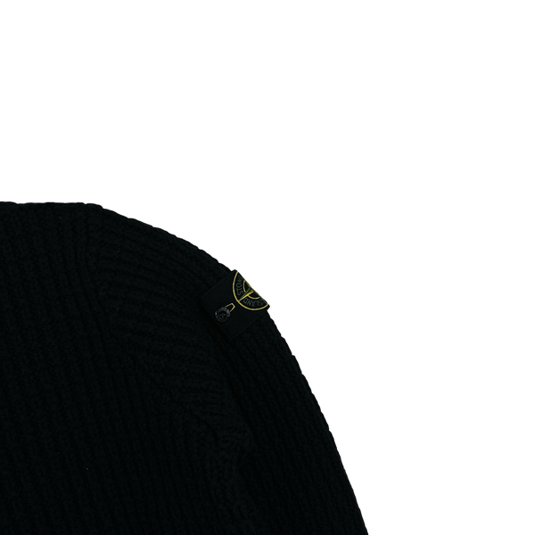 Stone Island 2024 Black Virgin Wool Knit Jumper - Large