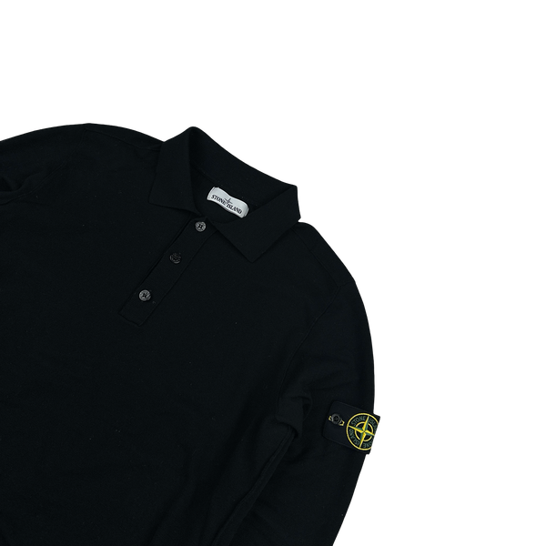 Stone Island 2020 Black Merino Wool Buttoned Shirt Jumper - Large