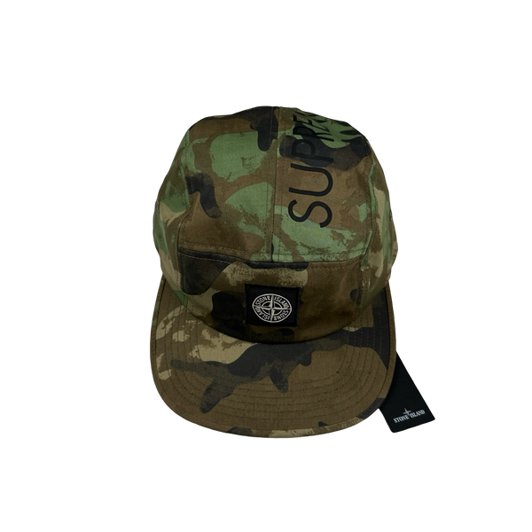 Stone Island x Supreme 2016 Camo 4 Panel Spellout Cap