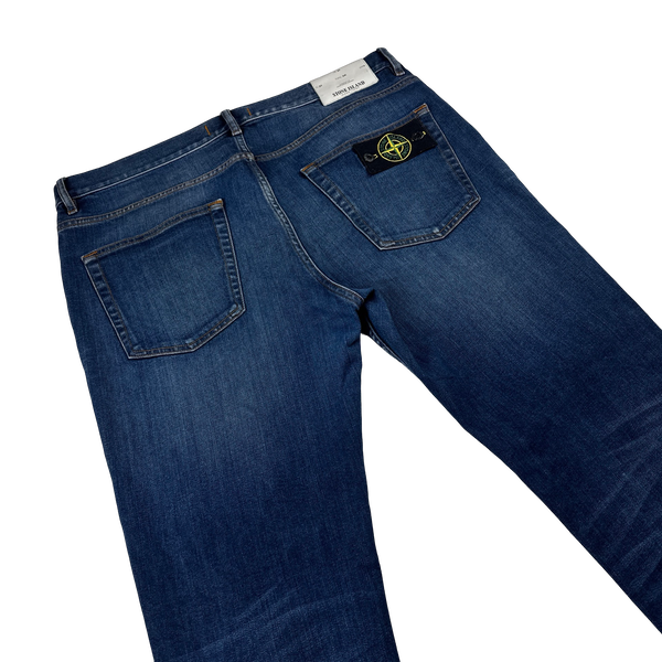 Stone Island Blue Slim Fit Denim Jeans - 36"