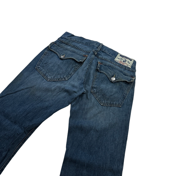 True Religion Blue Wash Bootcut Fit Jeans - 33”