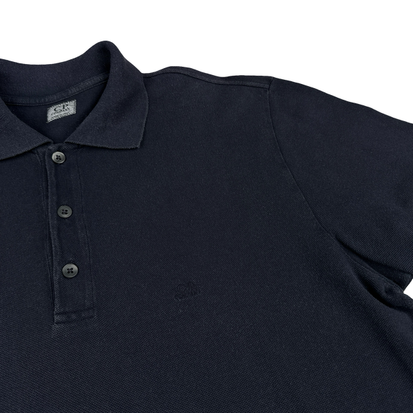 CP Company Navy Cotton Polo Shirt - XL