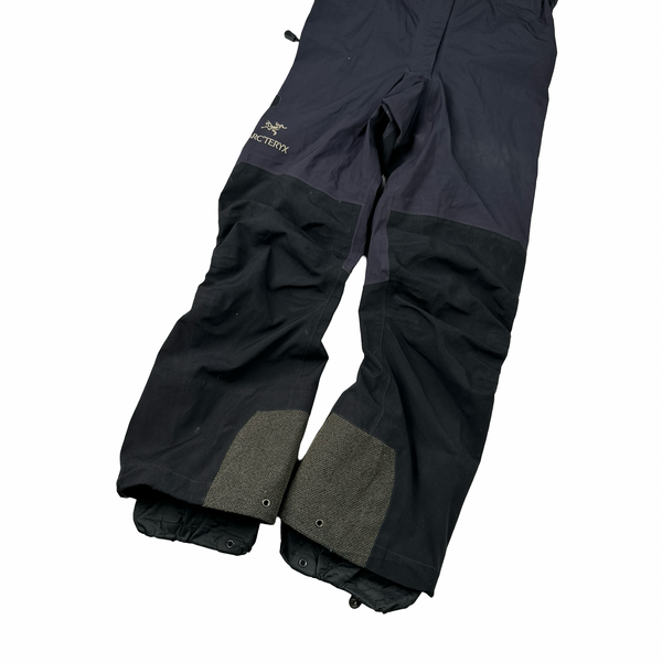 Arcteryx Black Goretex Full Leg Zip Ski Overalls - Small
